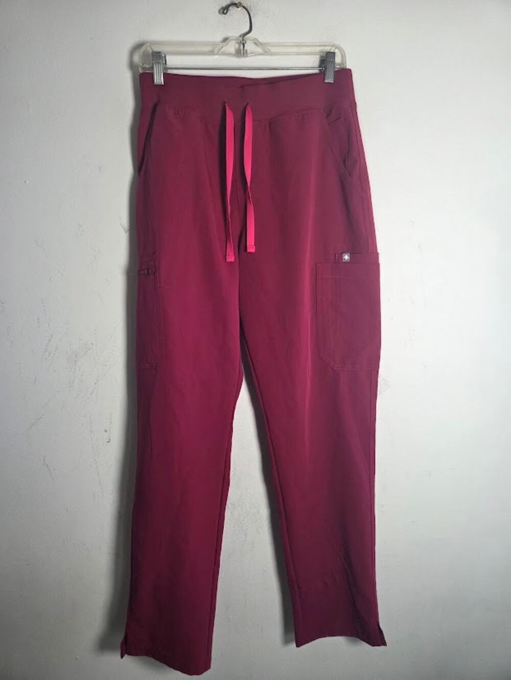 Figs Women Bundle of 4 Grey Dark Green Red Medical Scrub Pants size Large